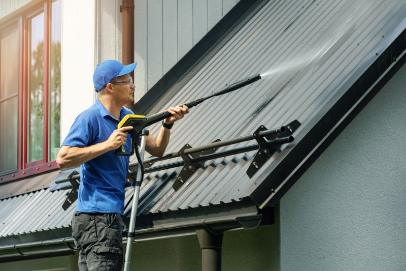 Professional Roof Cleaning Equipment in Action