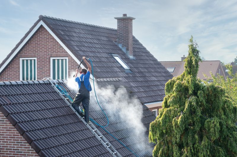Cleaning Roof with Pressure Washer